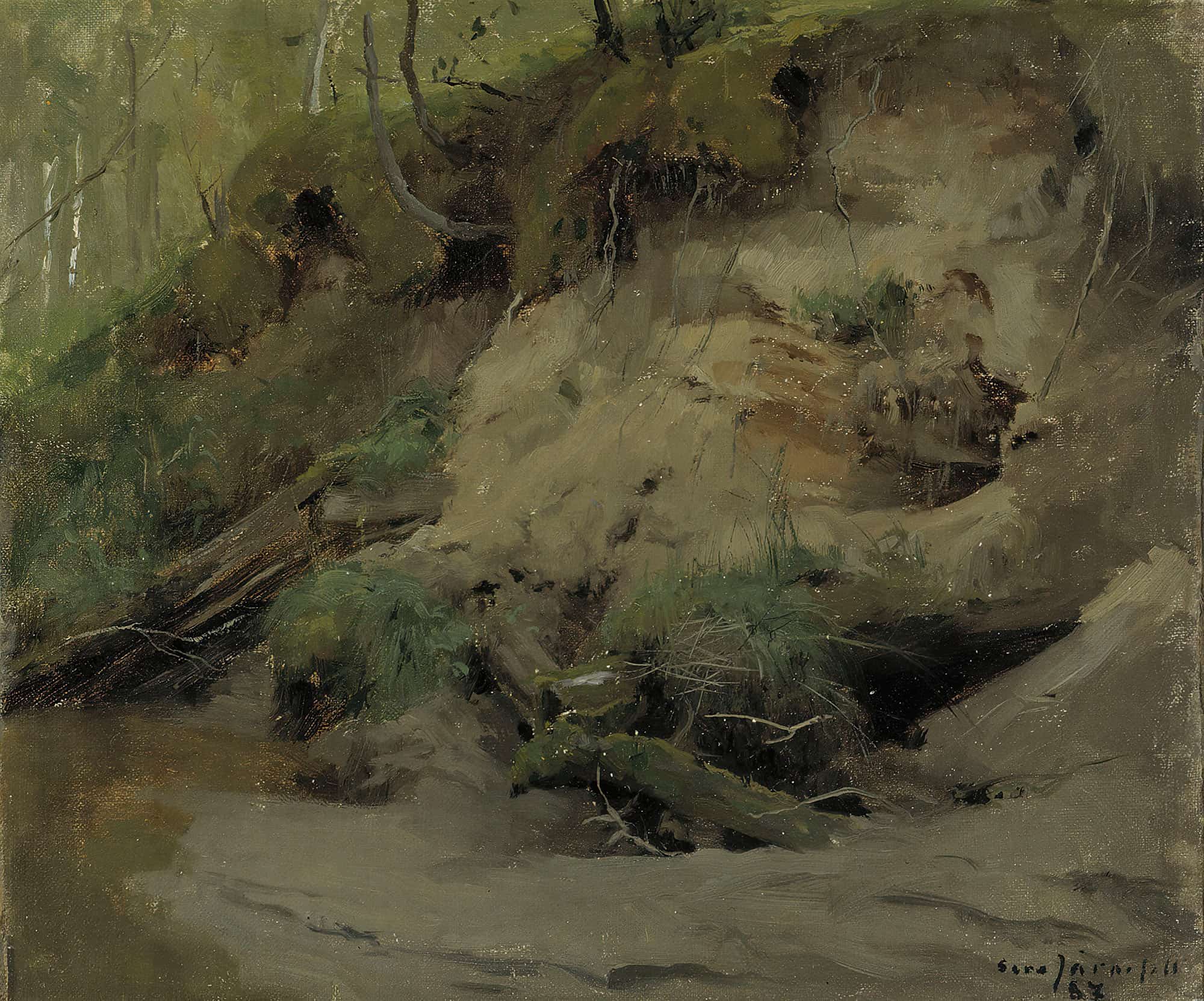 Forest With A Sandy Slope by Eero Jarnefelt