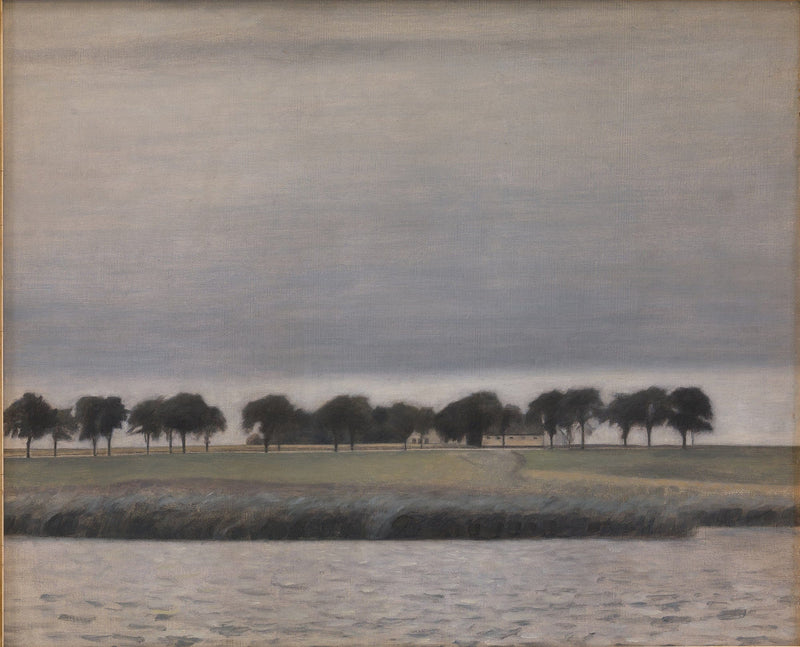 Forstudie Til Solregn Gentofte So by Vilhelm Hammershoi