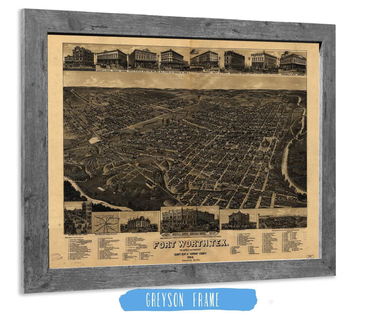 Fort Worth Tex The Queen Of The Prairies County Seat Of Tarrant County 1886 State of Texas