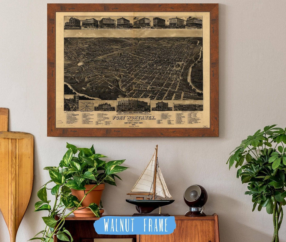 Fort Worth Tex The Queen Of The Prairies County Seat Of Tarrant County 1886 State of Texas
