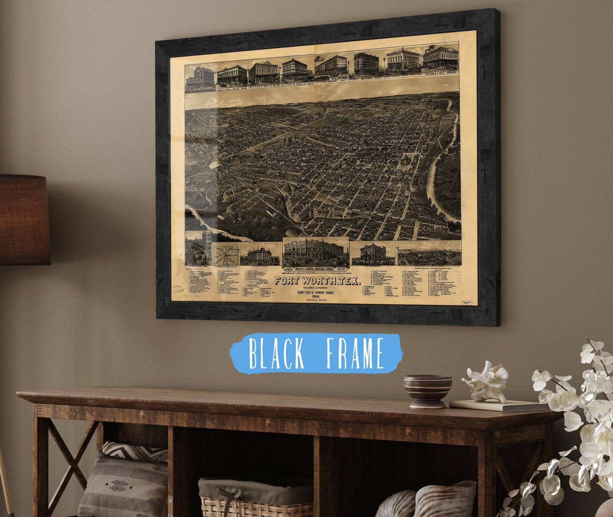Fort Worth Tex The Queen Of The Prairies County Seat Of Tarrant County 1886 State of Texas