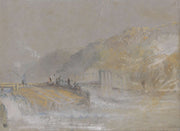 Foul By God River Landscape With Anglers Fishing From A Weir by Joseph Mallord William Turner
