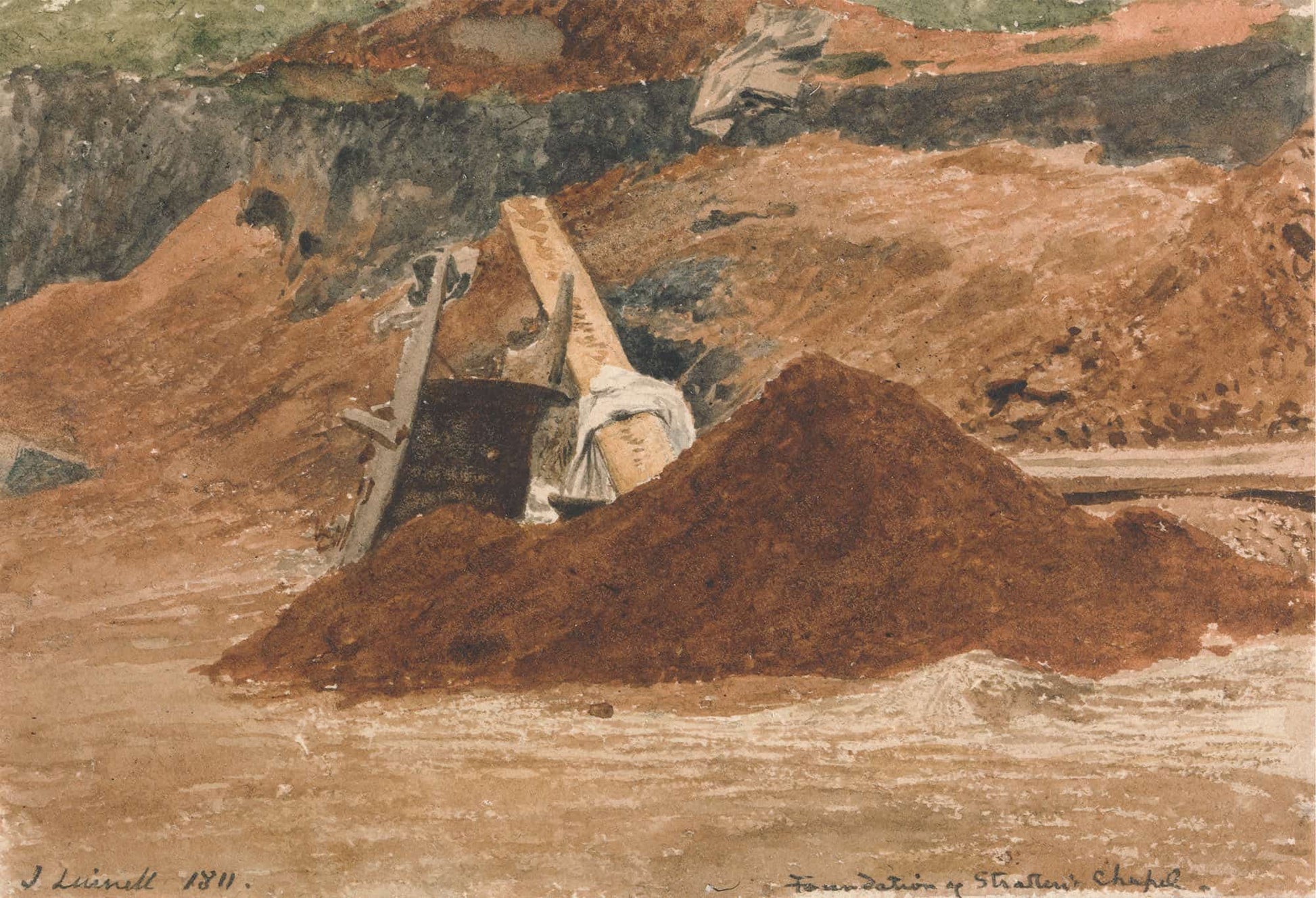 Foundation Of Strattens Chapel by John Linnell
