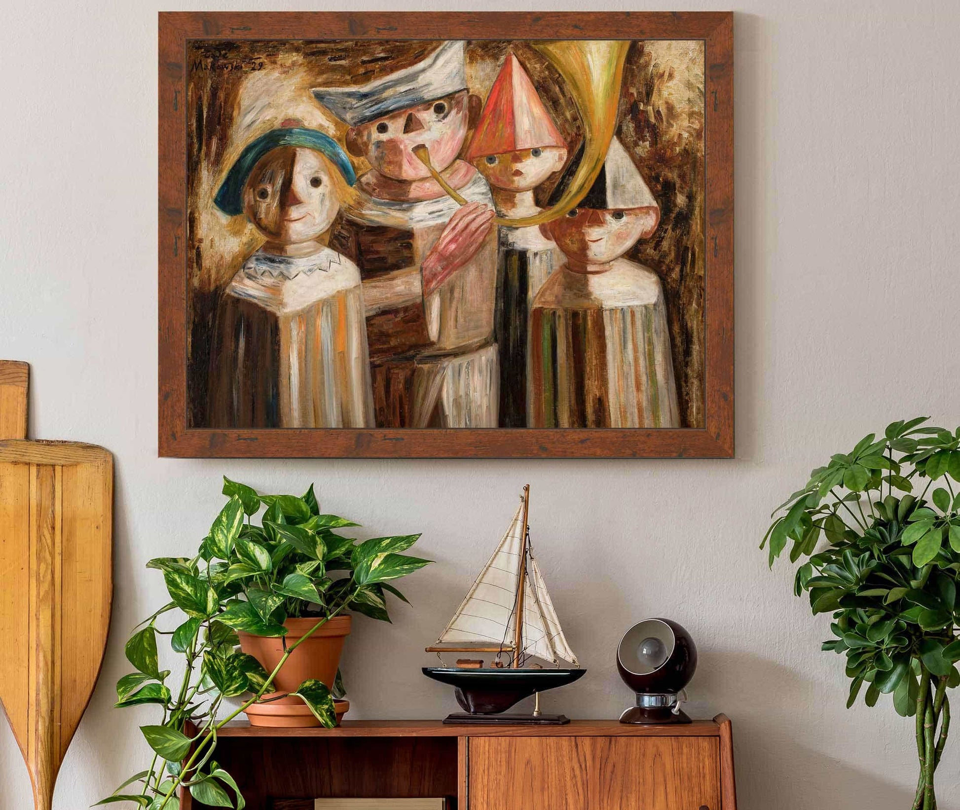 Four Children With A Trumpet by Tadeusz Makowski