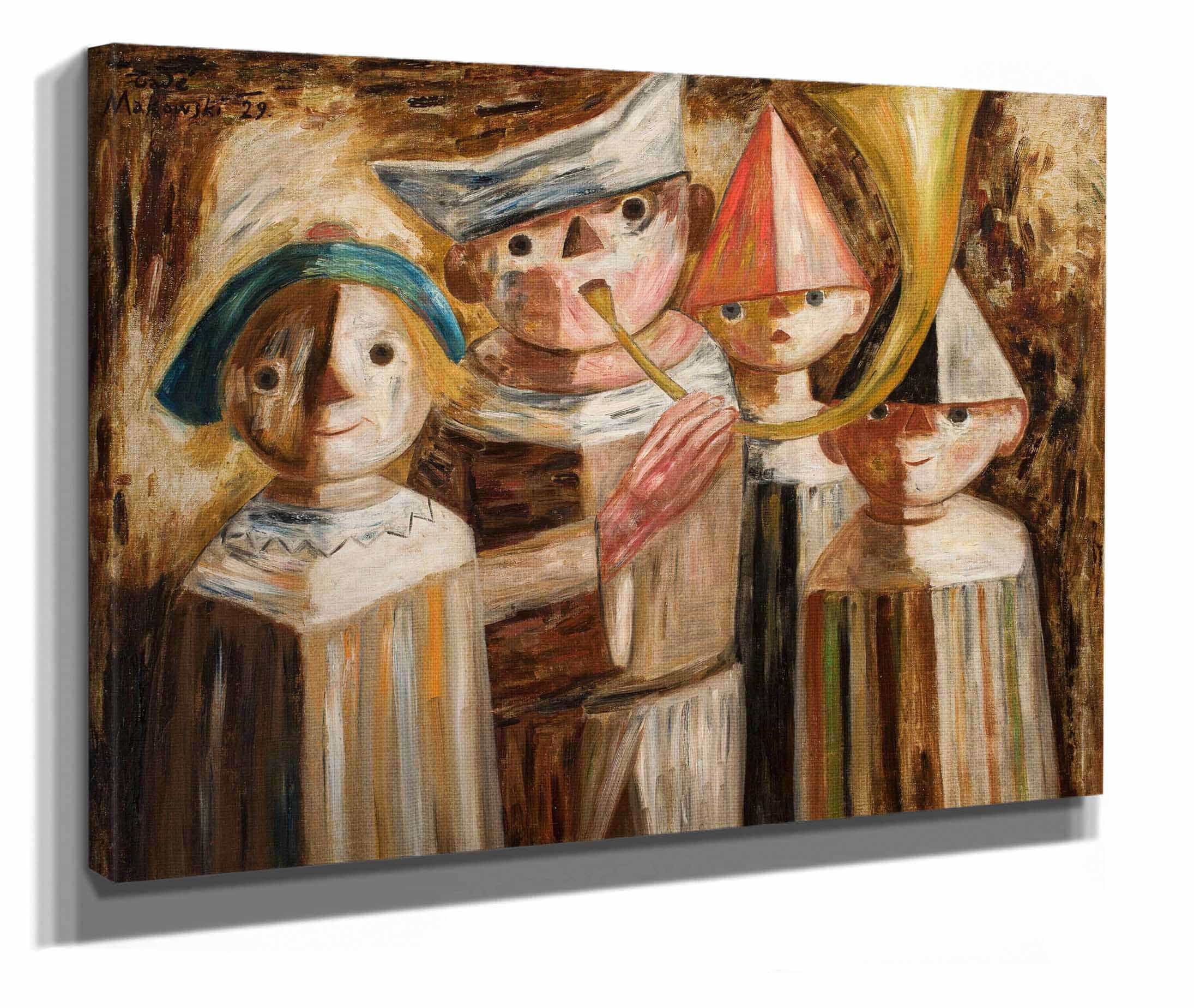Four Children With A Trumpet by Tadeusz Makowski