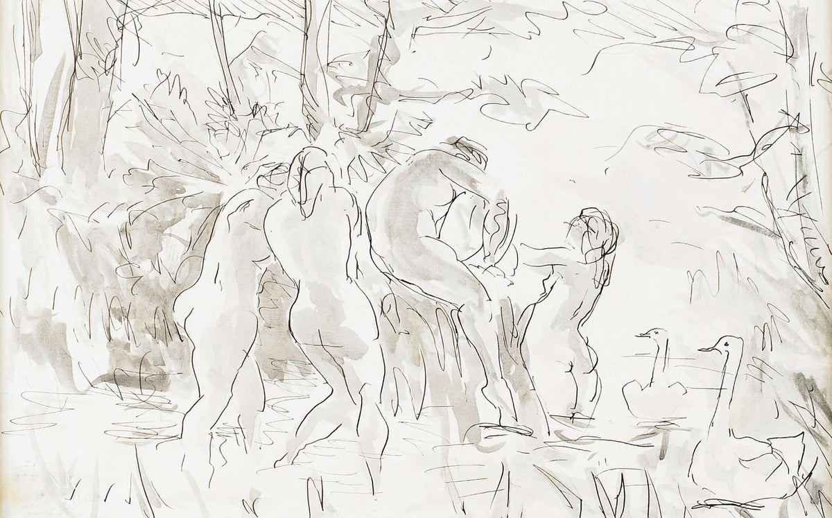 Four Female Bathers About by Robert Henri