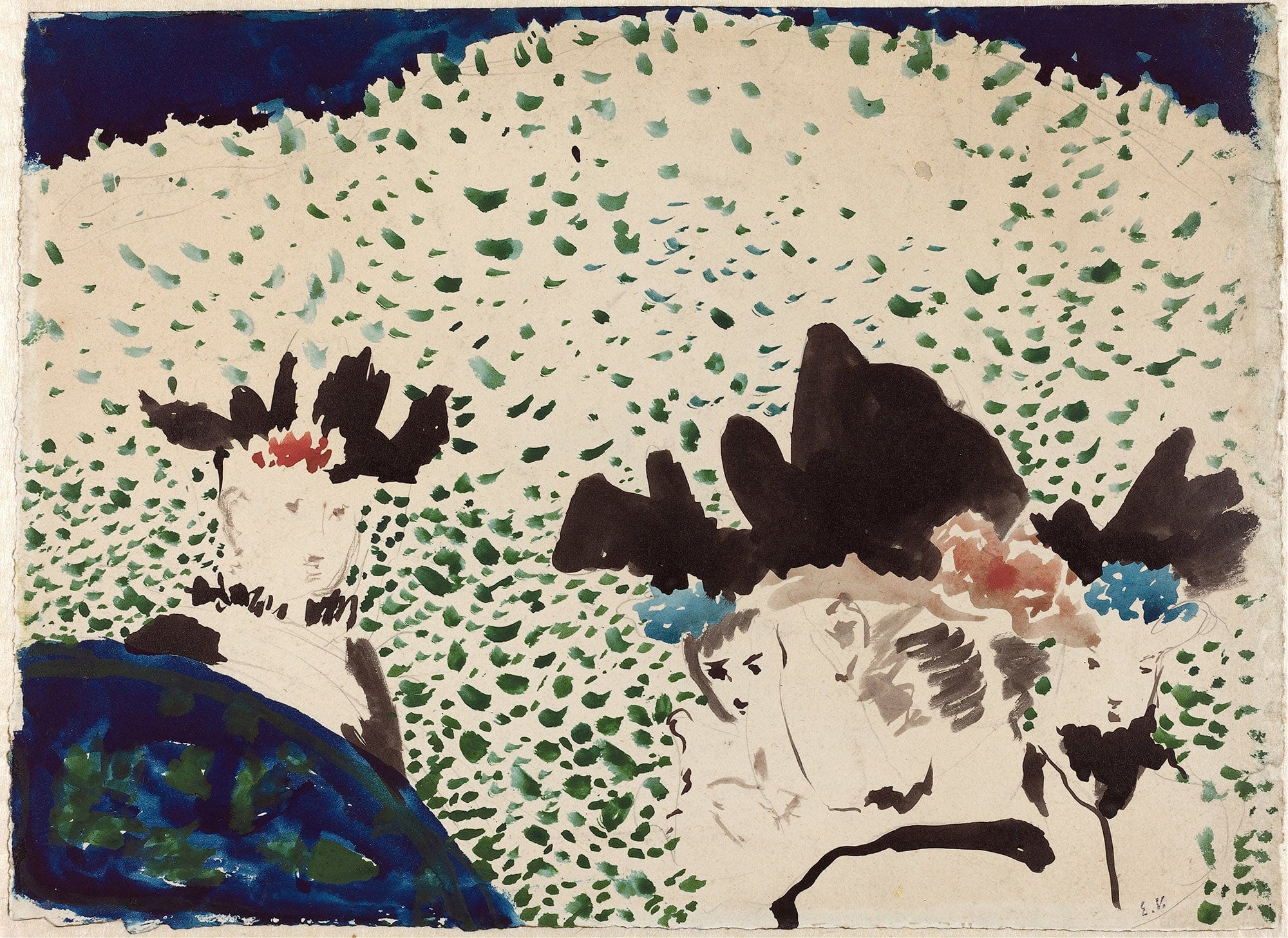 Four Ladies With Fancy Hats by Edouard Vuillard