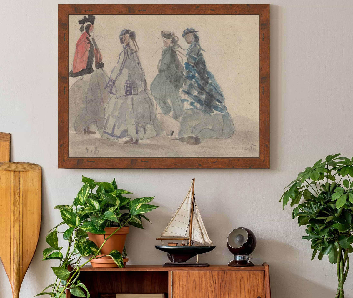 Four Women At Trouville by Eugene Boudin