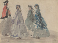 Four Women At Trouville by Eugene Boudin