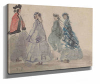 Four Women At Trouville by Eugene Boudin