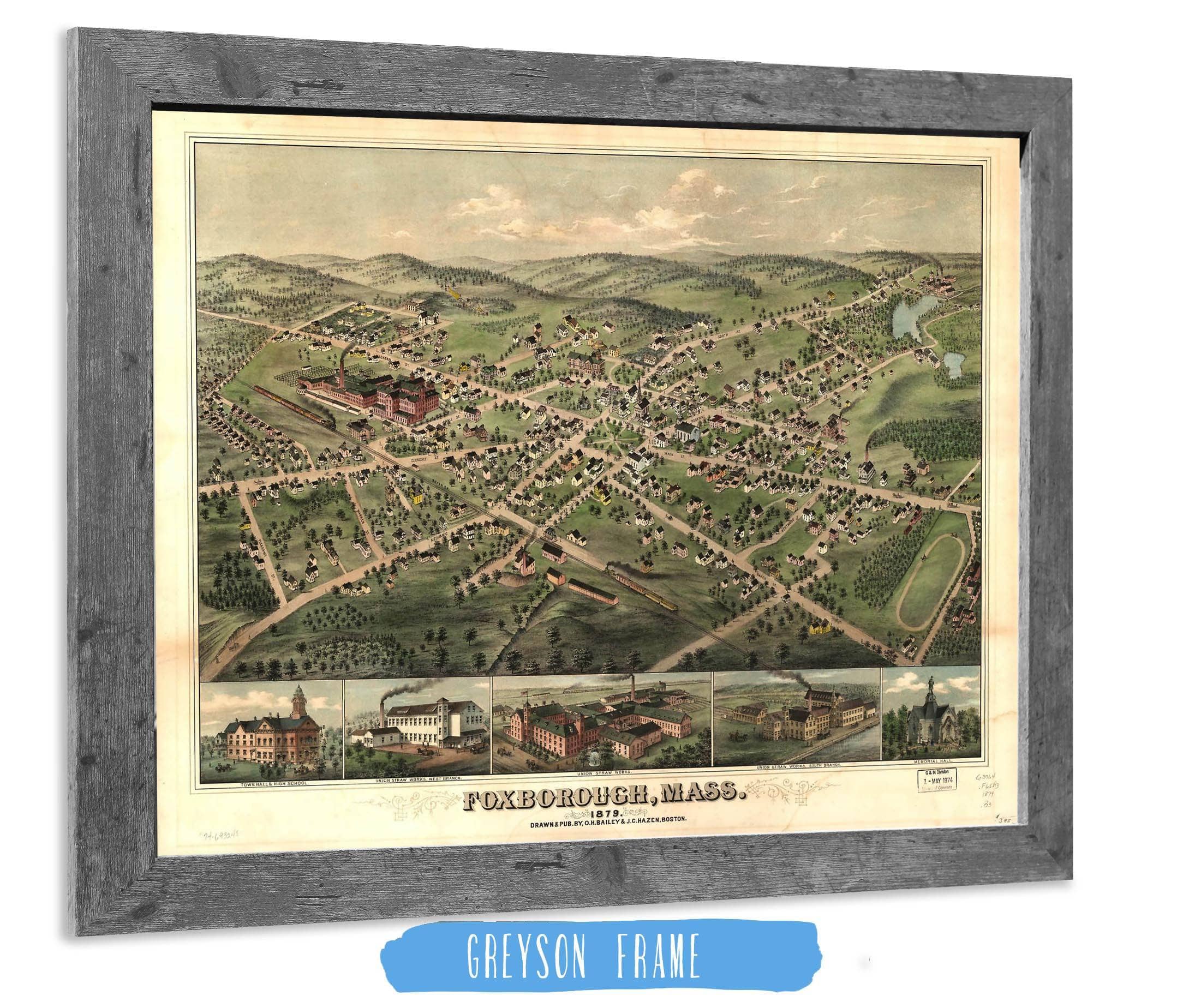 Foxborough Mass 1879 State of Massachusetts