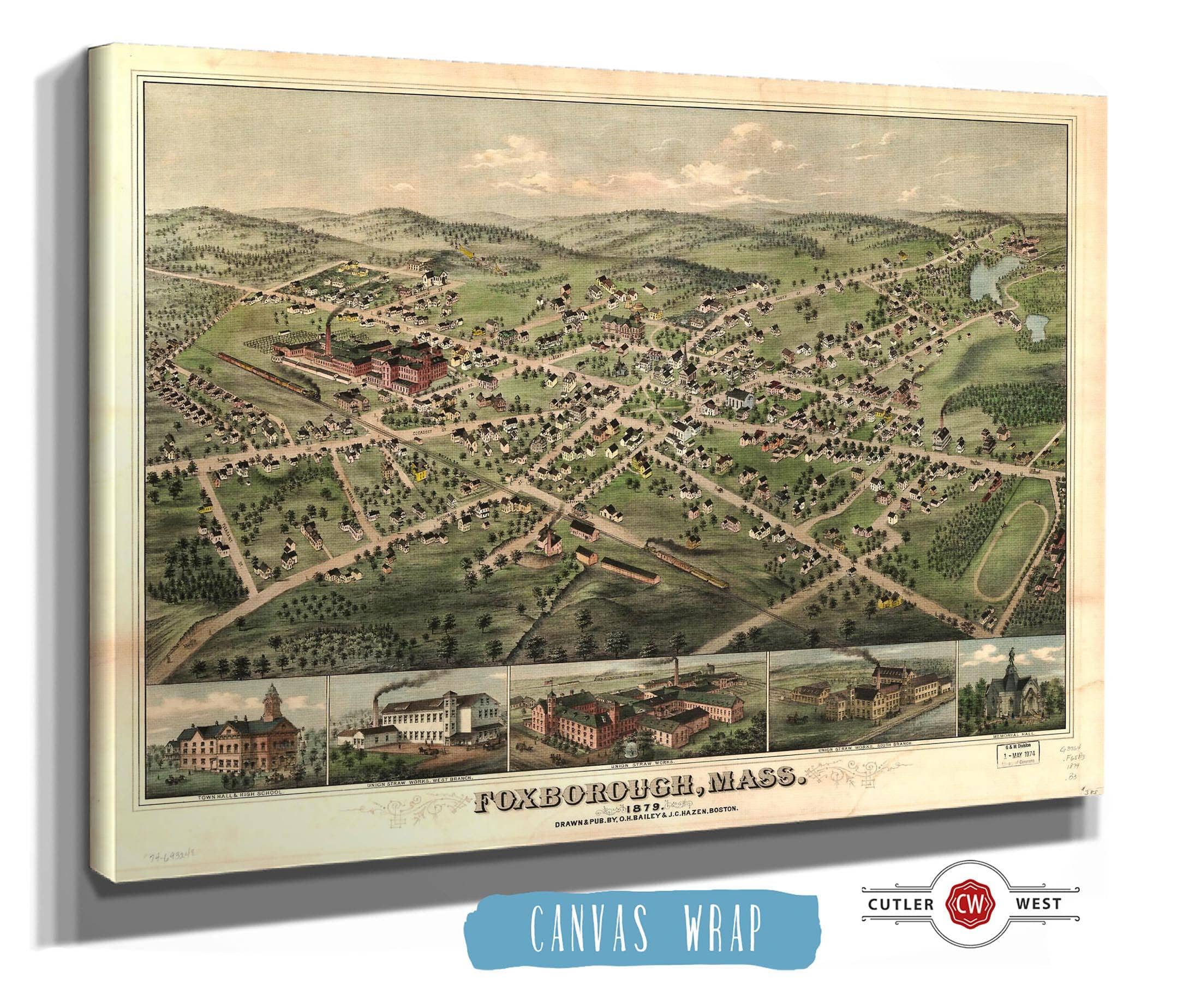 Foxborough Mass 1879 State of Massachusetts