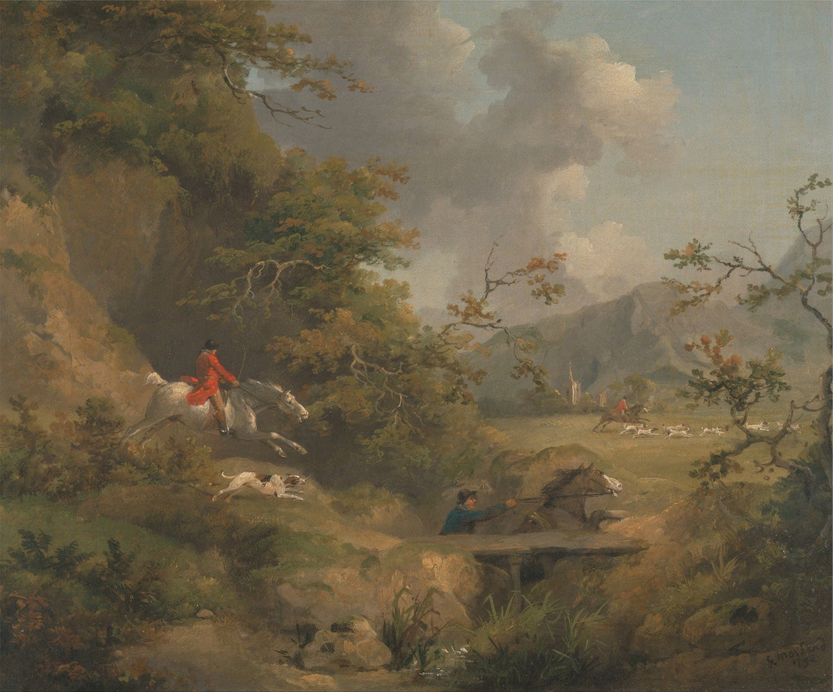 Foxhunting In Hilly Country by George Morland