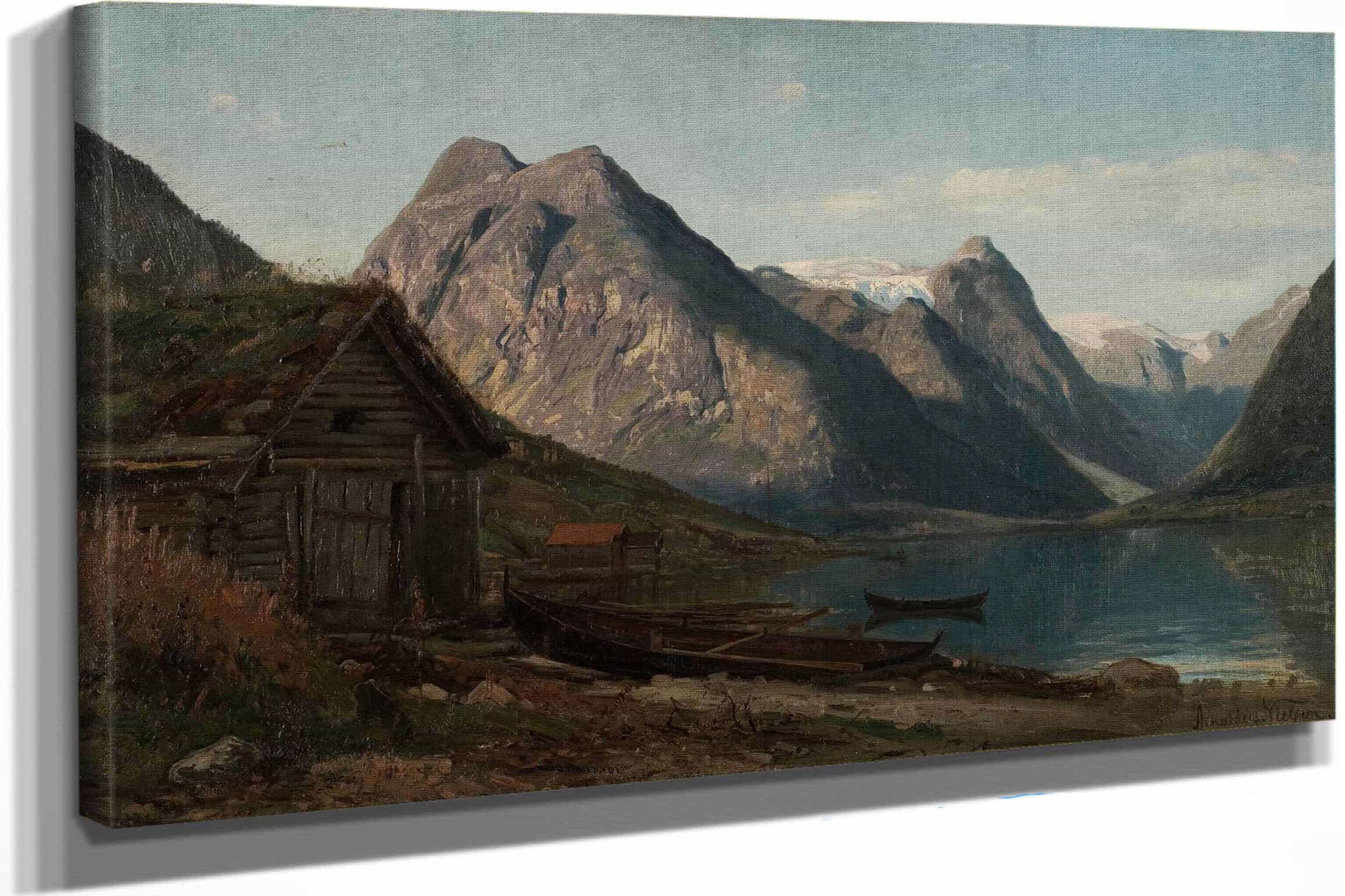 Fra Fjaerlandsfjorden Supphellebreen By Amaldus Nielsen