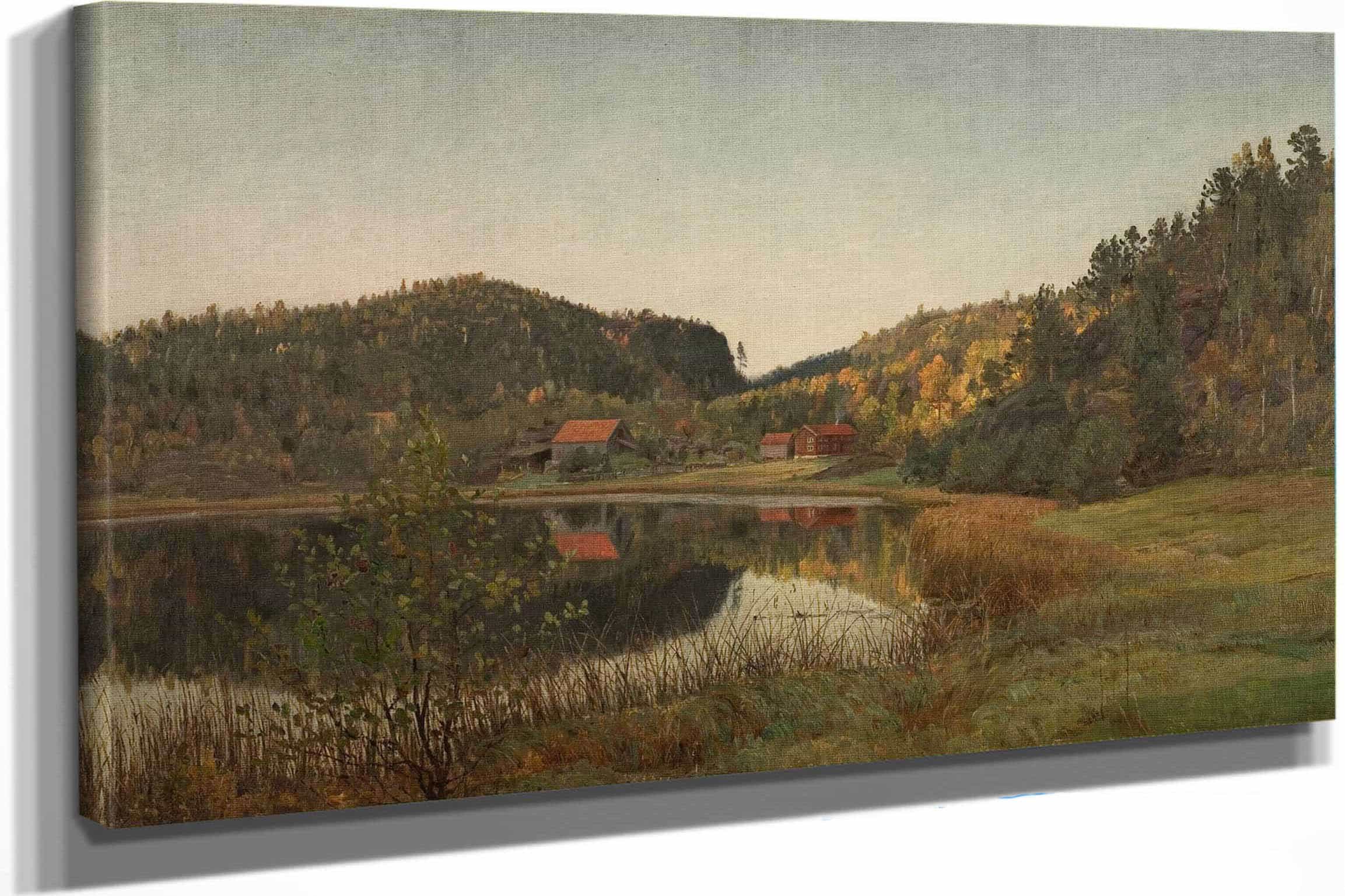 Fra Tjerndalen Ved Risor By Amaldus Nielsen