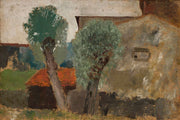 Fragment Of A House With Two Trees by Tadeusz Makowski