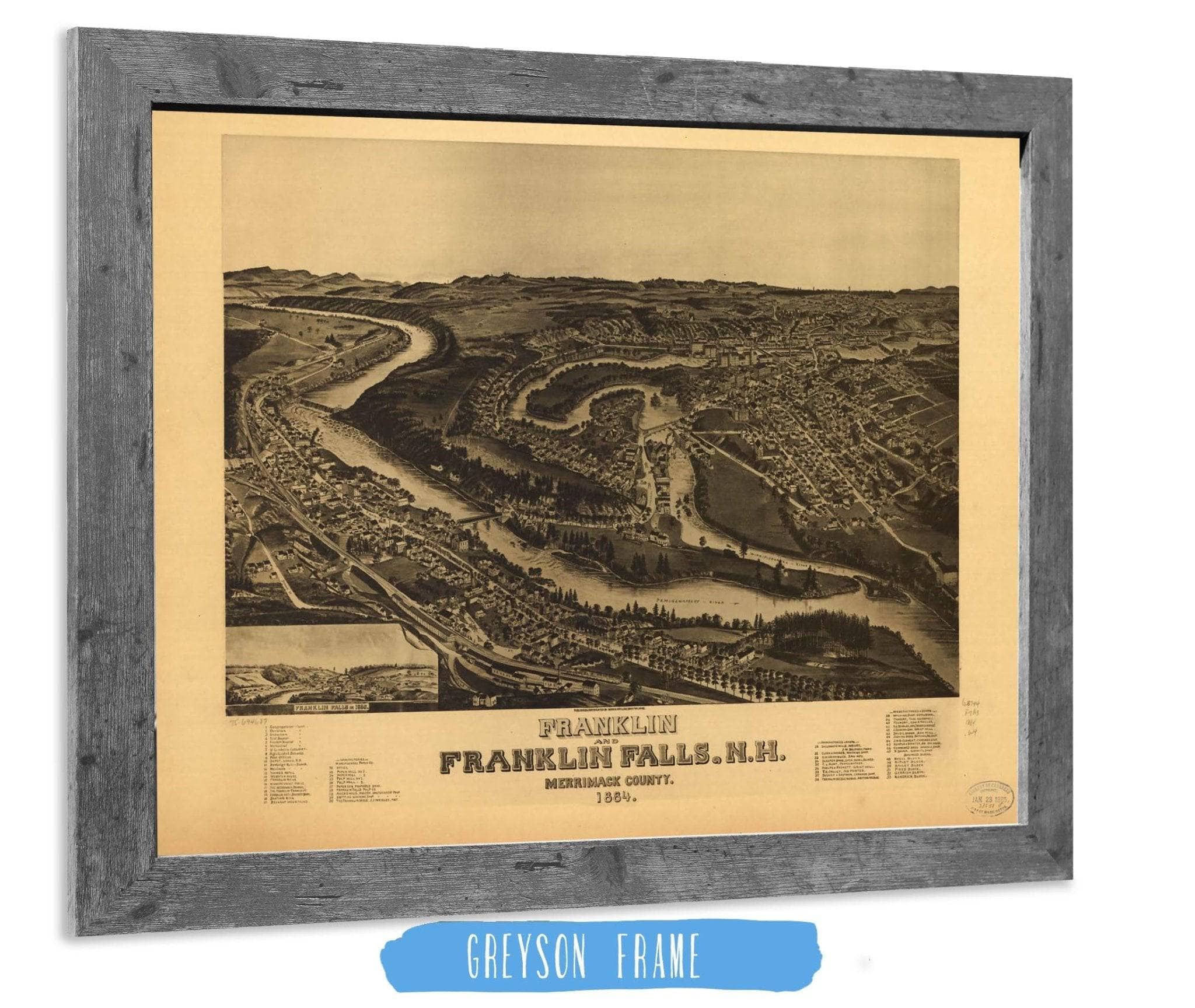 Franklin And Franklin Falls Nh Merrimack County 1884 State of New Hampshire