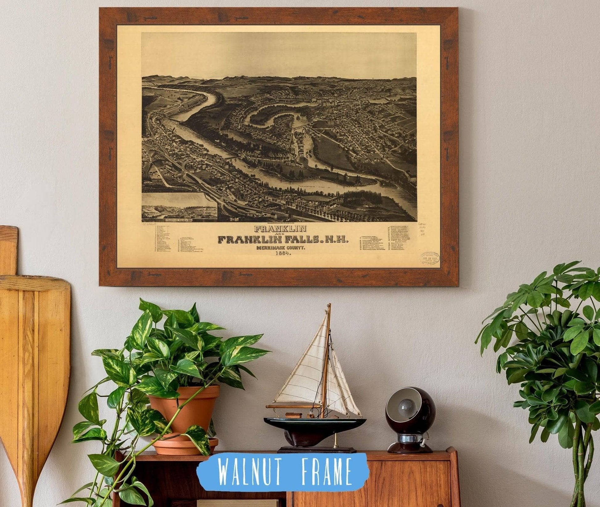 Franklin And Franklin Falls Nh Merrimack County 1884 State of New Hampshire