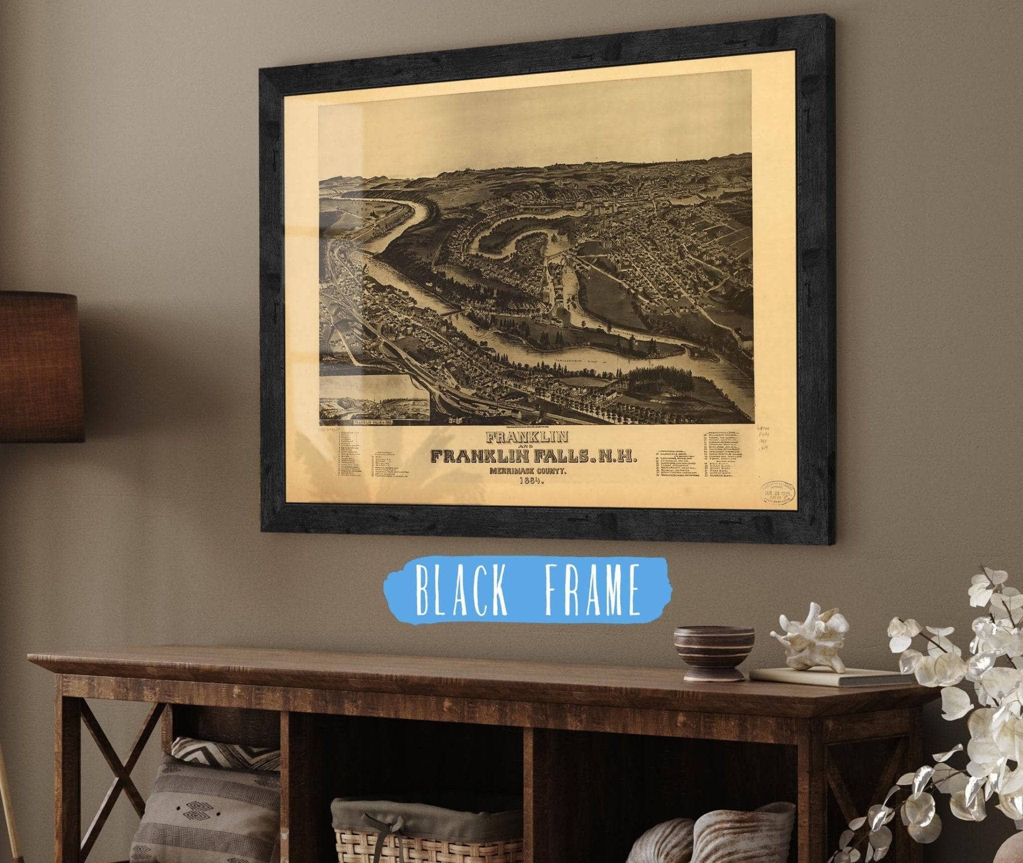 Franklin And Franklin Falls Nh Merrimack County 1884 State of New Hampshire