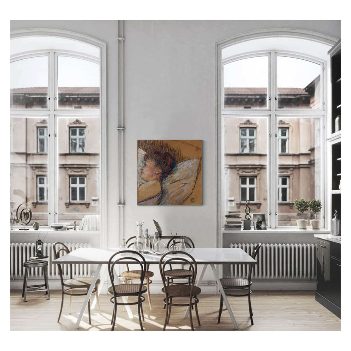 Frau Im Bett by Henri De Toulouse Lautrec