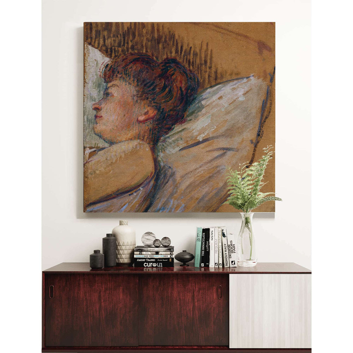 Frau Im Bett by Henri De Toulouse Lautrec