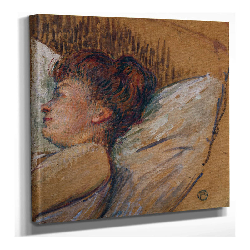 Frau Im Bett by Henri De Toulouse Lautrec