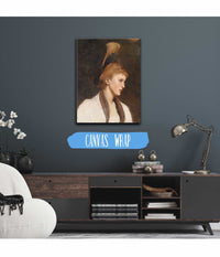 Frau Im Profil Mit Goldhaube by Eduard Veith