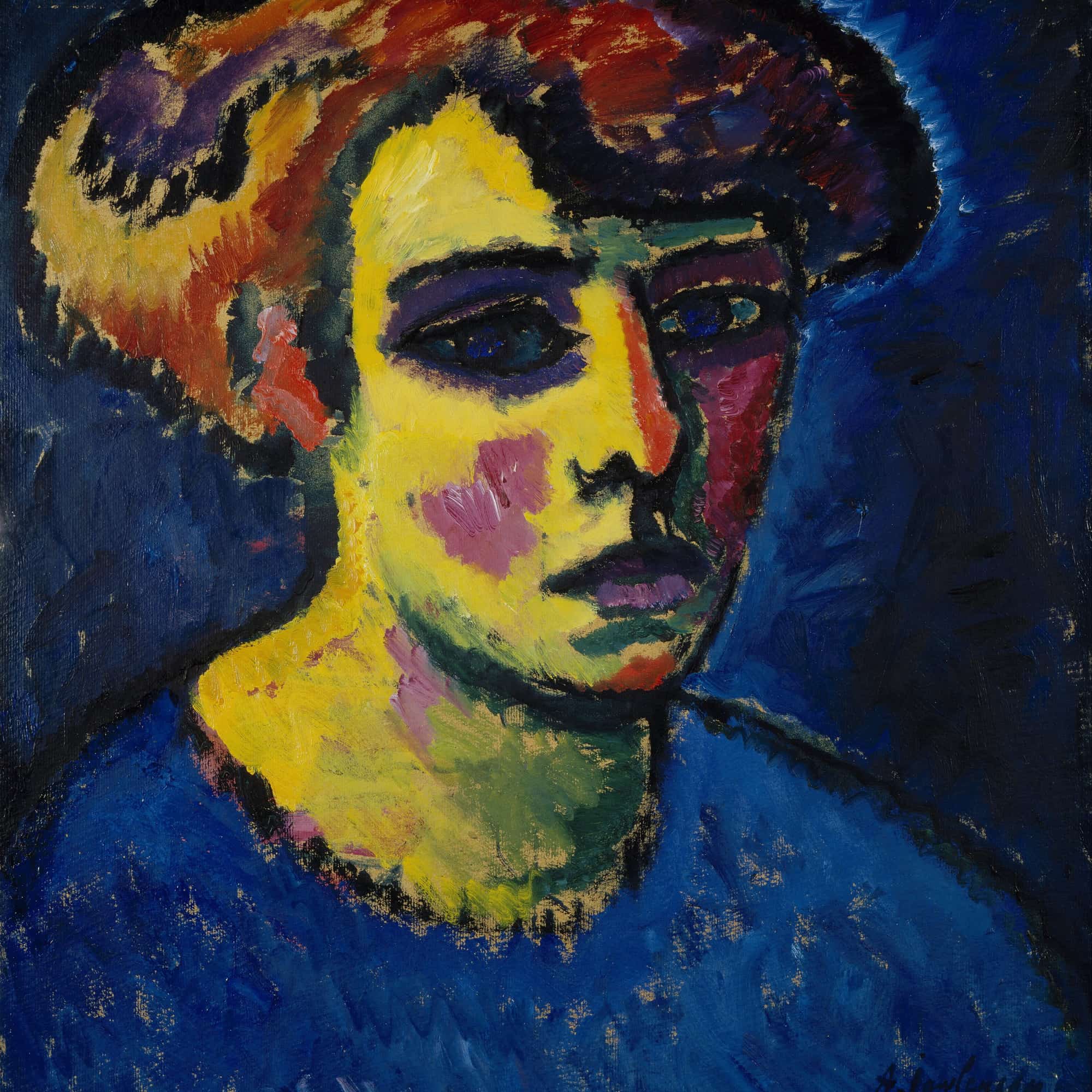 Frauenkopf Head Of A Woman by Alexej Von Jawlensky
