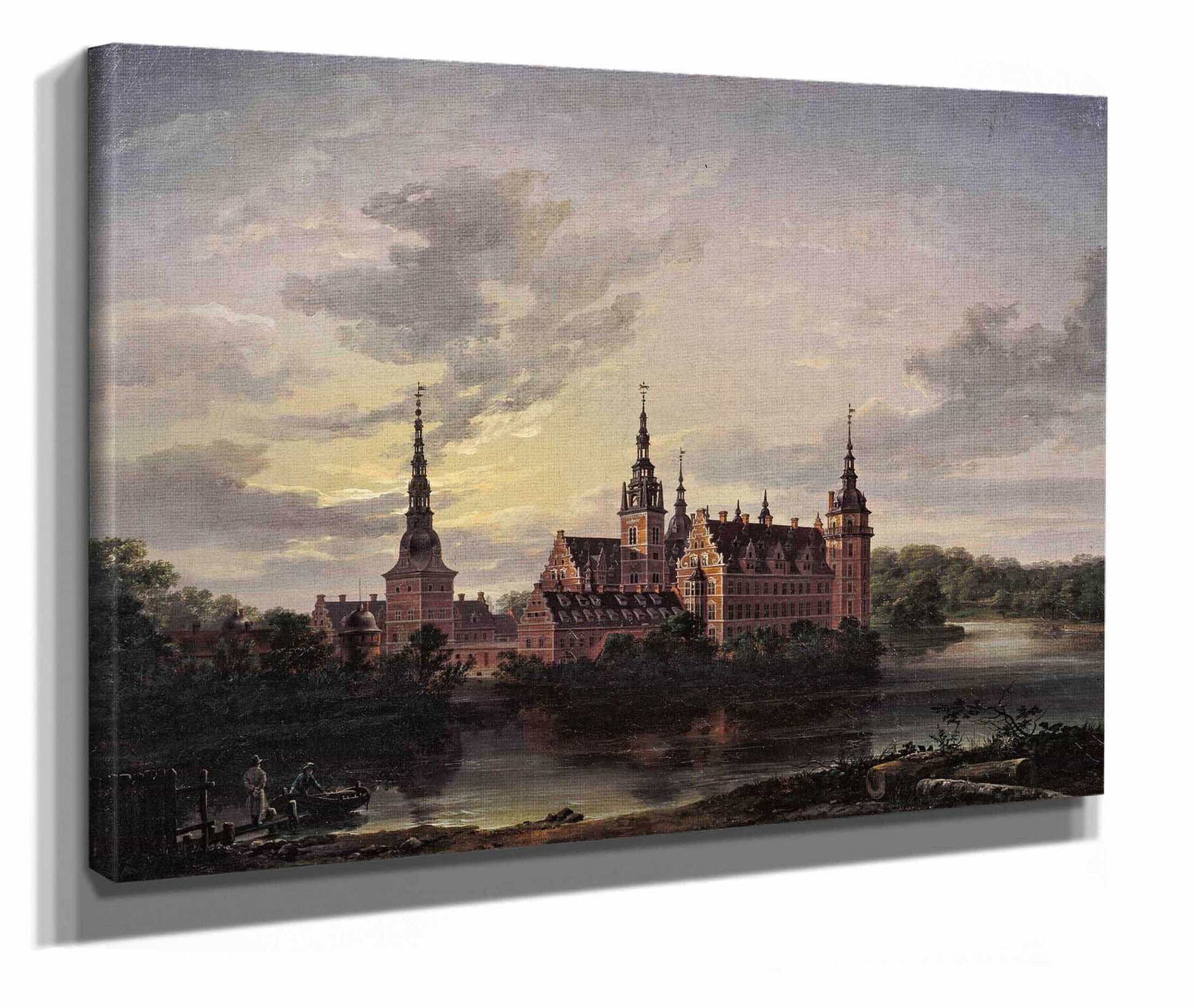 Frederiksborg Castle By Moonlight by Johan Christian Dahl