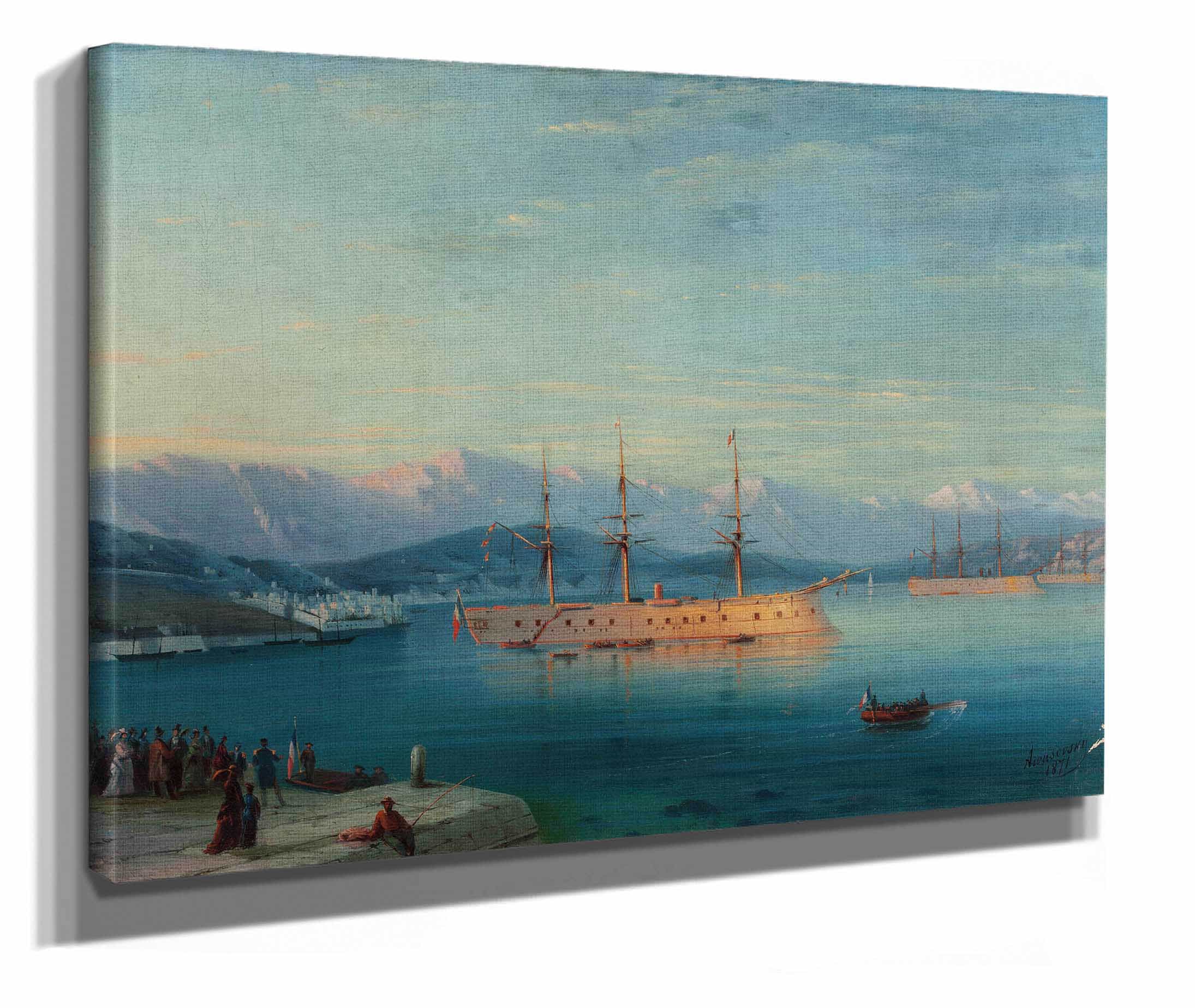 French Ships Departing The Black Sea by Ivan Konstantinovich Aivazovsky
