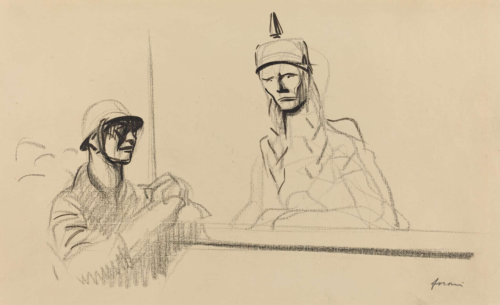 French Soldier Addressing Germania by Jean Louis Forain