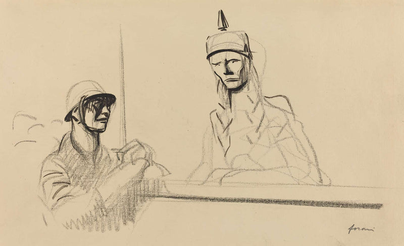 French Soldier Addressing Germania by Jean Louis Forain