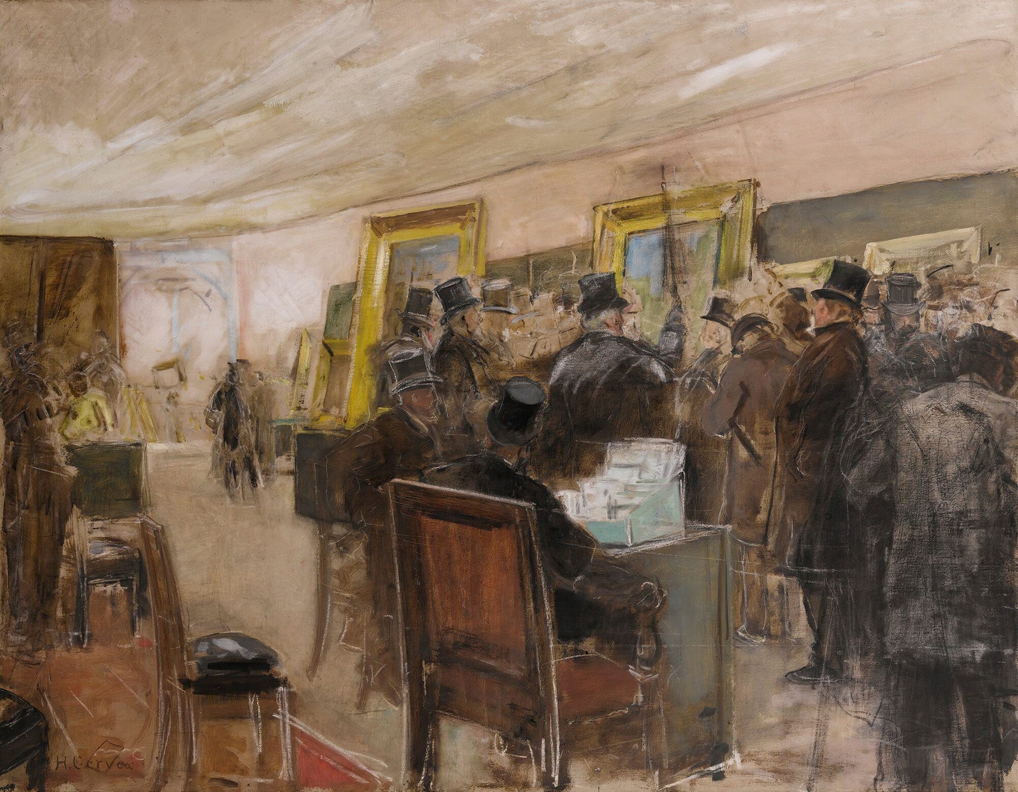 French Study For Une Seance Du Jury De Peinture by Henri Gervex