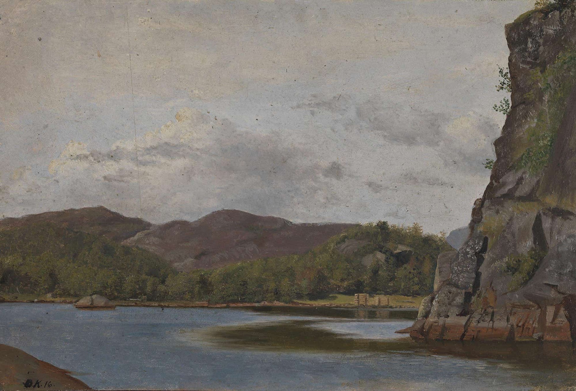 From The Coast Near Mandal by Adolph Tidemand