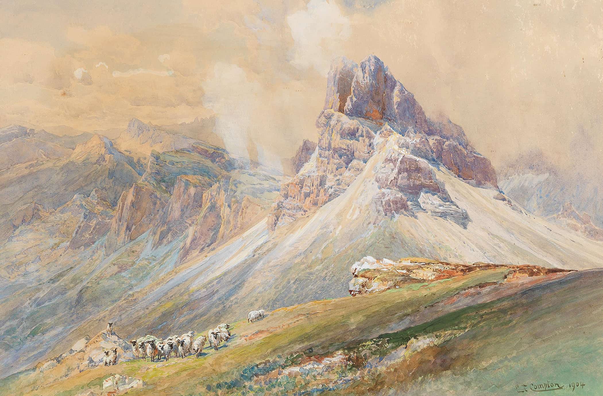 From The Dolomites by Edward Theodore Compton
