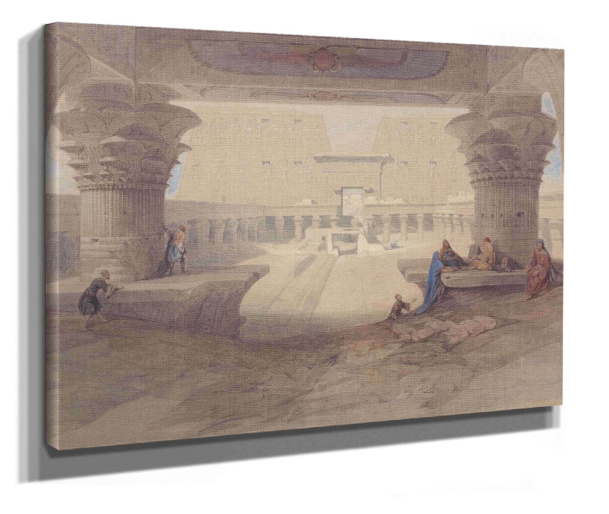 From Under The Portico Of The Temple Of Edfu Upper Egypt by David Roberts