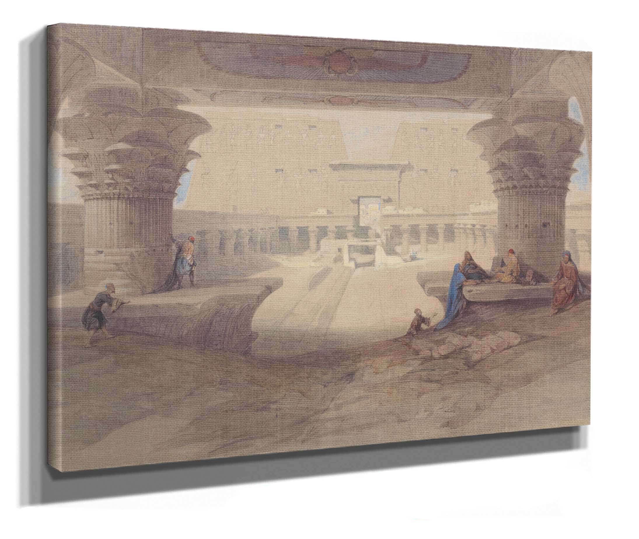From Under The Portico Of The Temple Of Edfu Upper Egypt by David Roberts