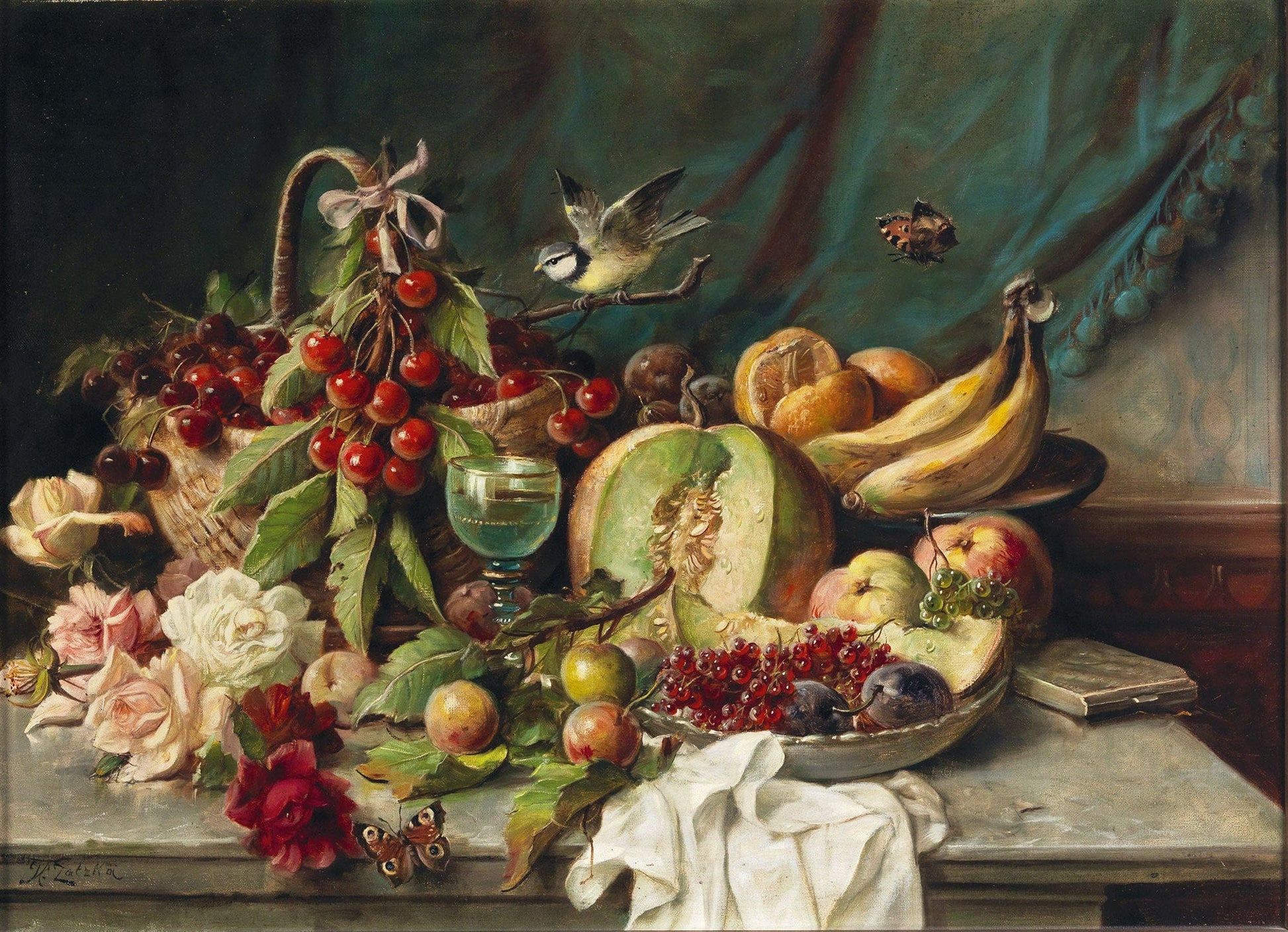 Fruchtestillleben by Hans Zatzka