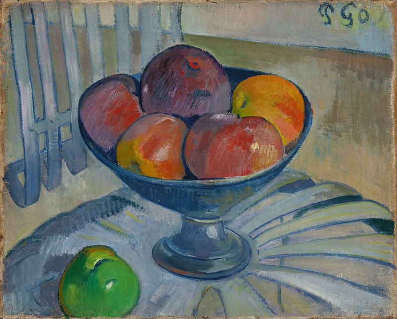 Fruit Dish On A Garden Chair by Paul Gauguin