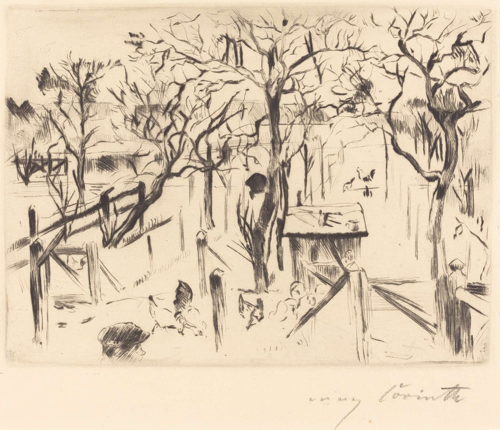 Fruit Garden In Autumn Obstgarten Im Herbst by Lovis Corinth