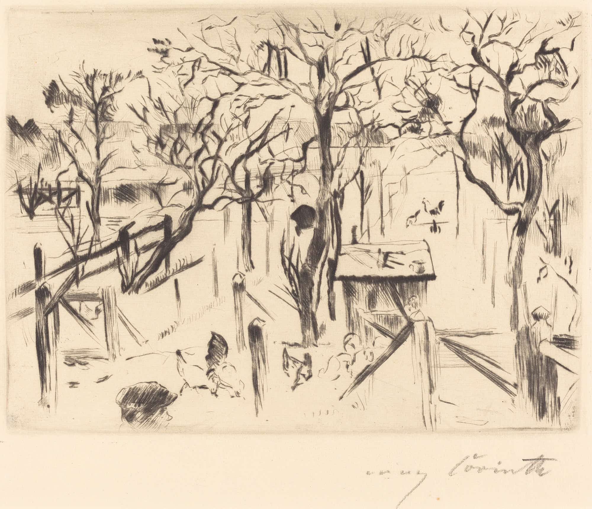 Fruit Garden In Autumn Obstgarten Im Herbst by Lovis Corinth