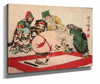 Fukurokuju Writing With His Head by Tsukioka Yoshitoshi