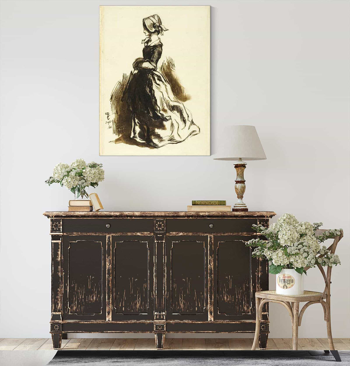 Full Length Portrait Of A Woman by Dante Gabriel Rossetti