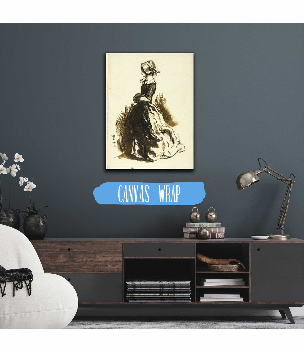 Full Length Portrait Of A Woman by Dante Gabriel Rossetti