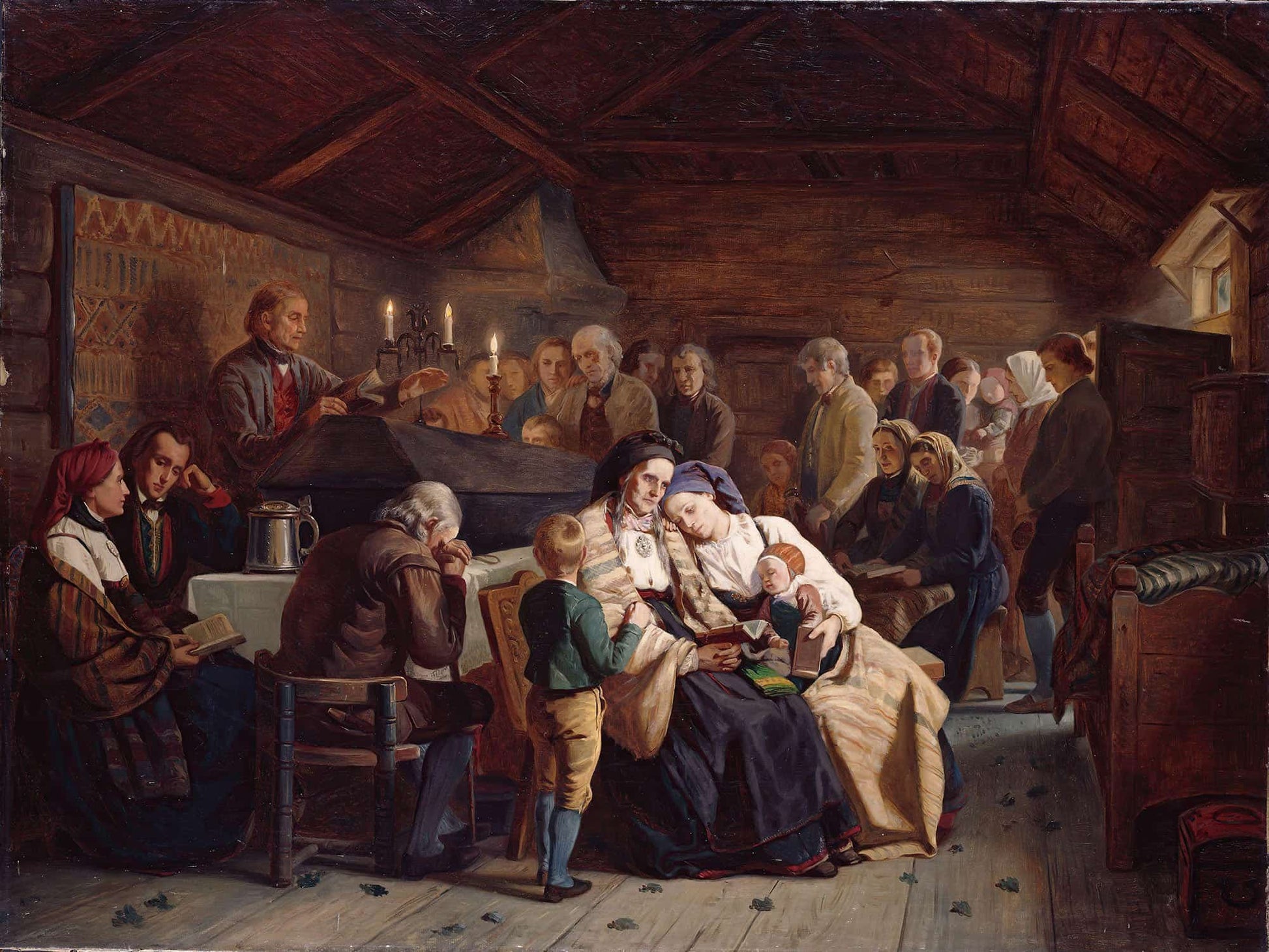 Funeral Feast by Adolph Tidemand