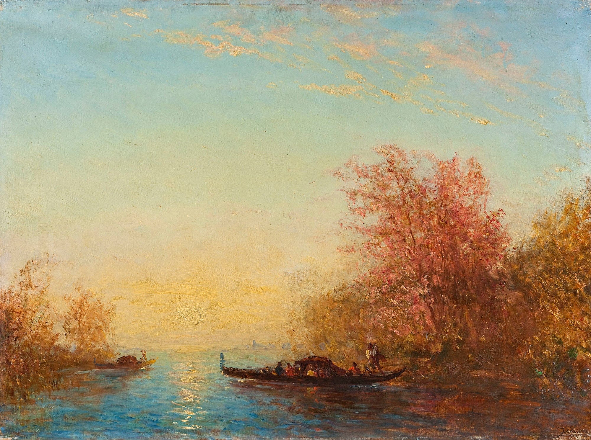 Fusine Environs De Venise by Felix Ziem