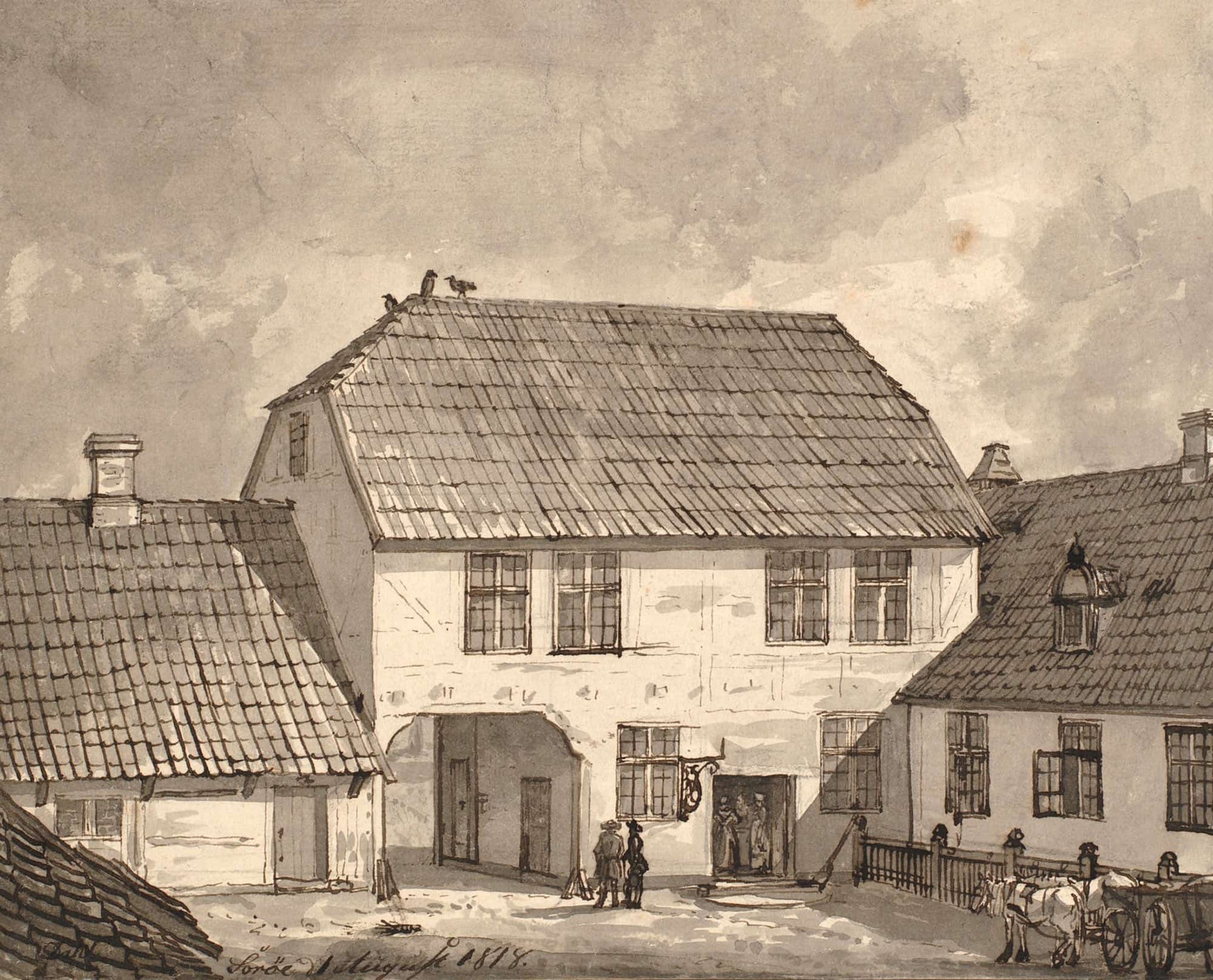 Gaardinterior Fra Soro by Johan Christian Dahl