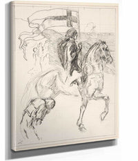 Galahad Departs Study For The Quest Of The Holy Grail by Edwin Austin Abbey