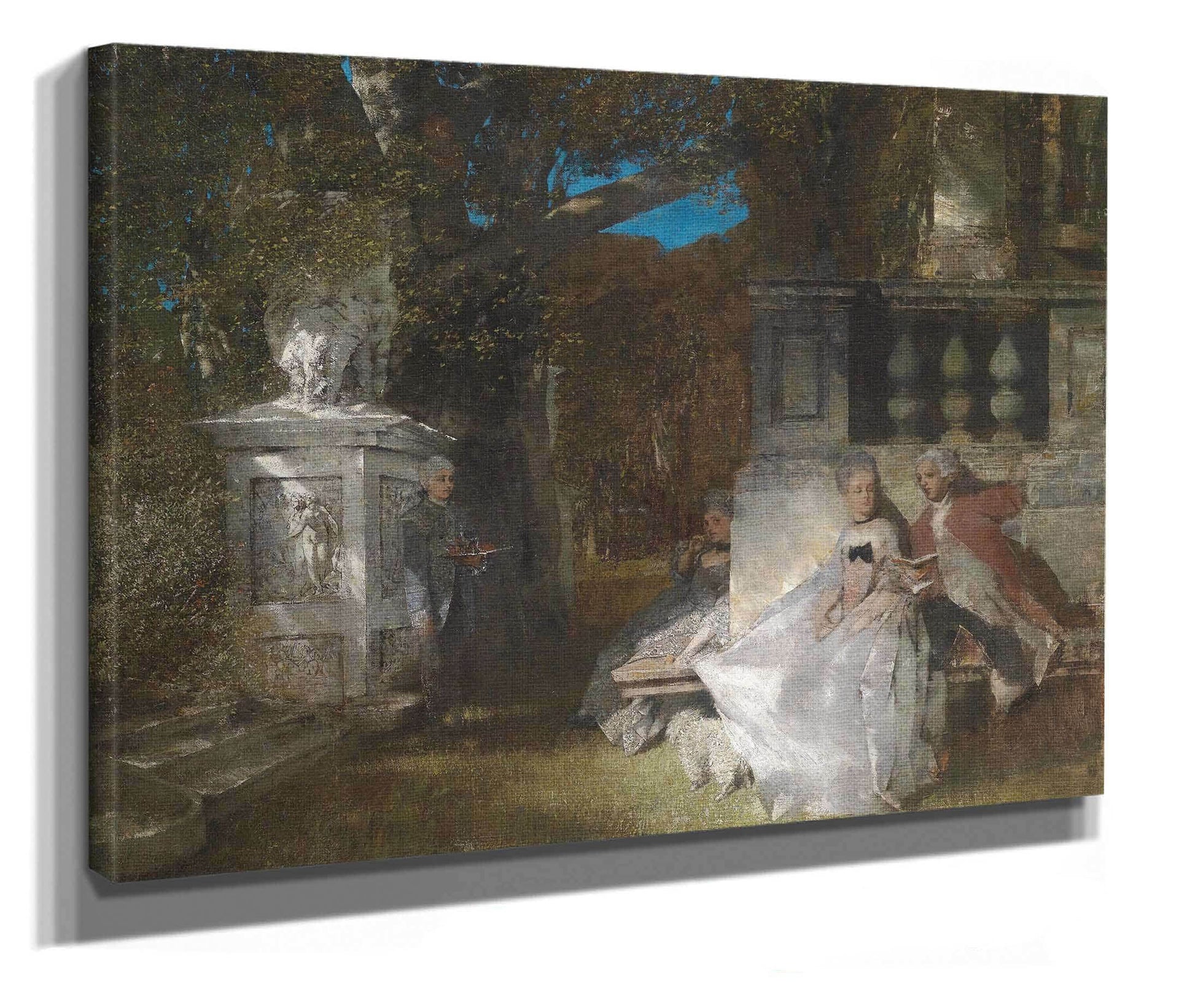 Galante Szene Im Park by Albert Von Keller