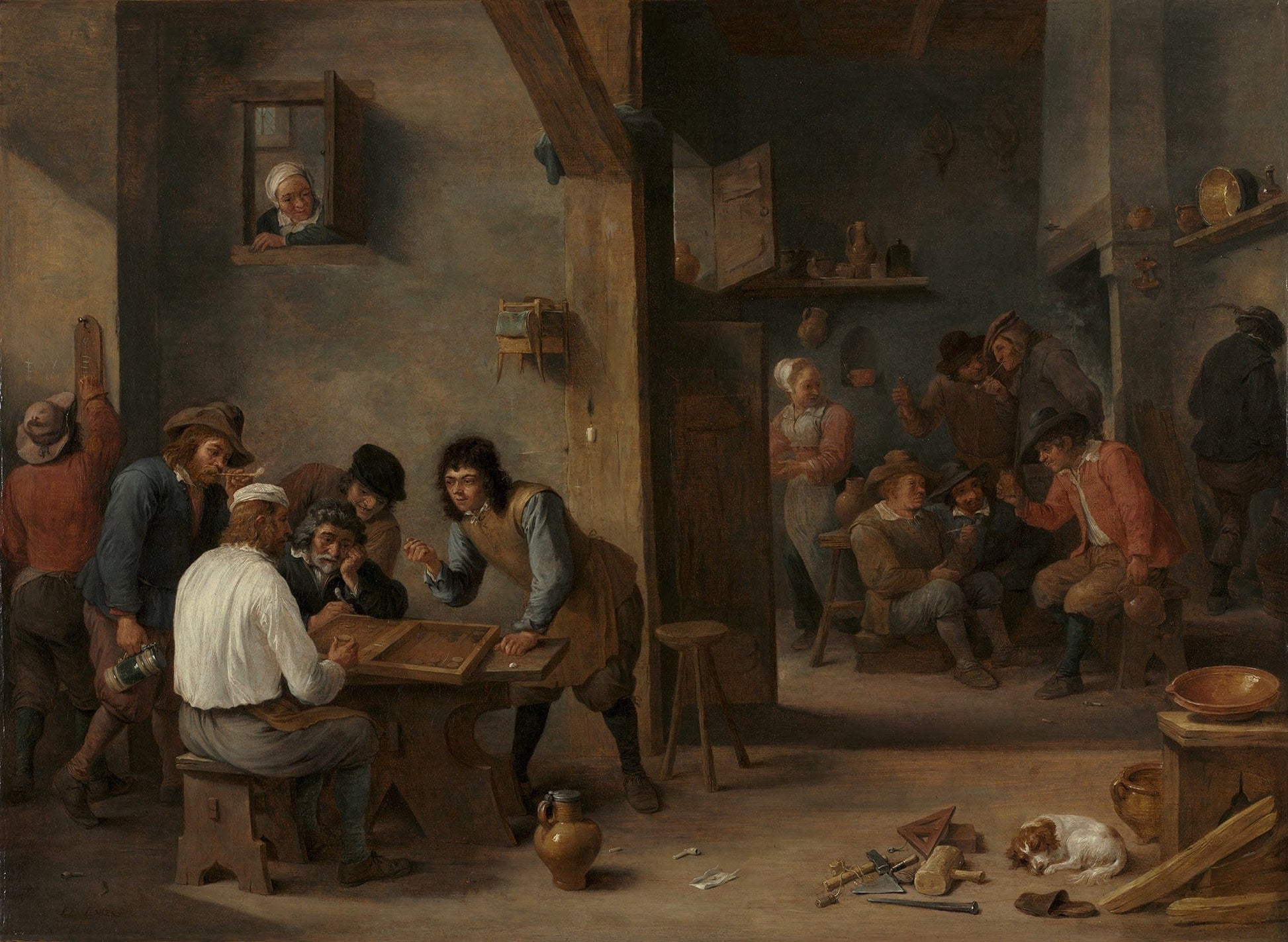 Game Of Backgammon S by David Teniers The Younger